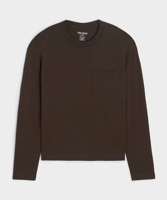 Boxy Jersey Tee - Espresso Bean