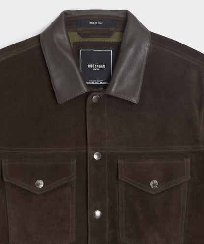 Italian Suede Dylan Jacket - Espresso