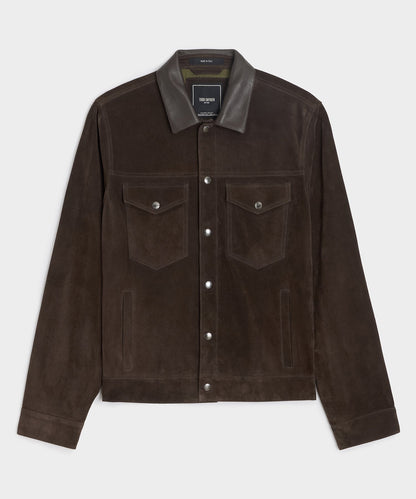 Italian Suede Dylan Jacket - Espresso