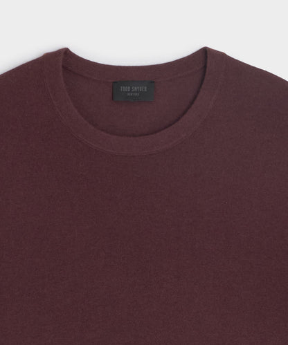 Silk-Cashmere Crewneck Sweater - Raisin