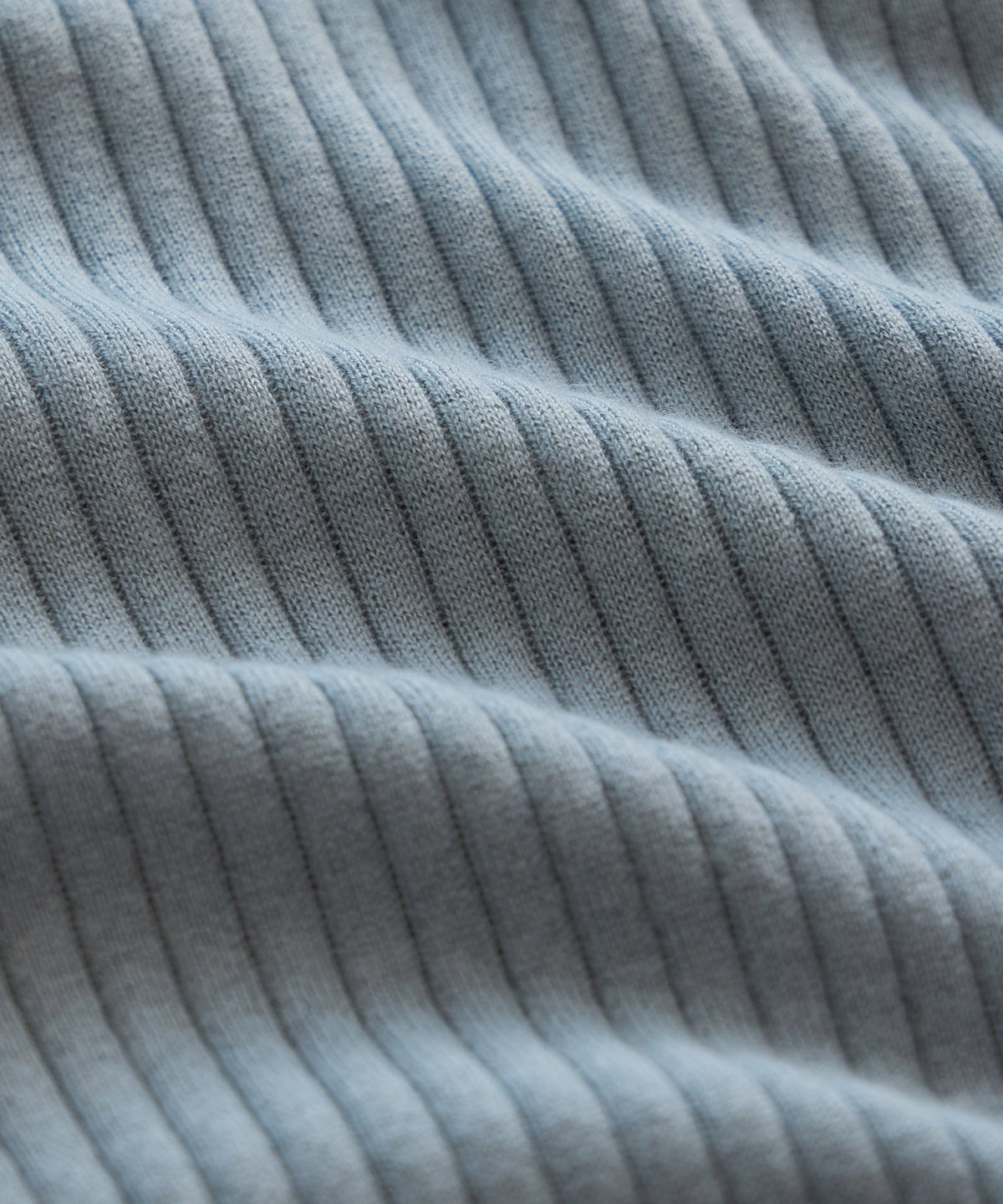 Silk-Cashmere Ribbed Montauk Sweater Polo - Dusty Blue
