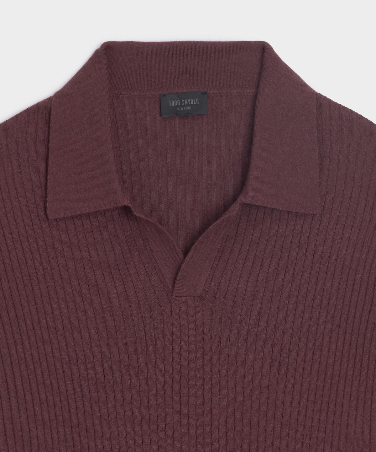 Silk-Cashmere Ribbed Montauk Sweater Polo - Raisin