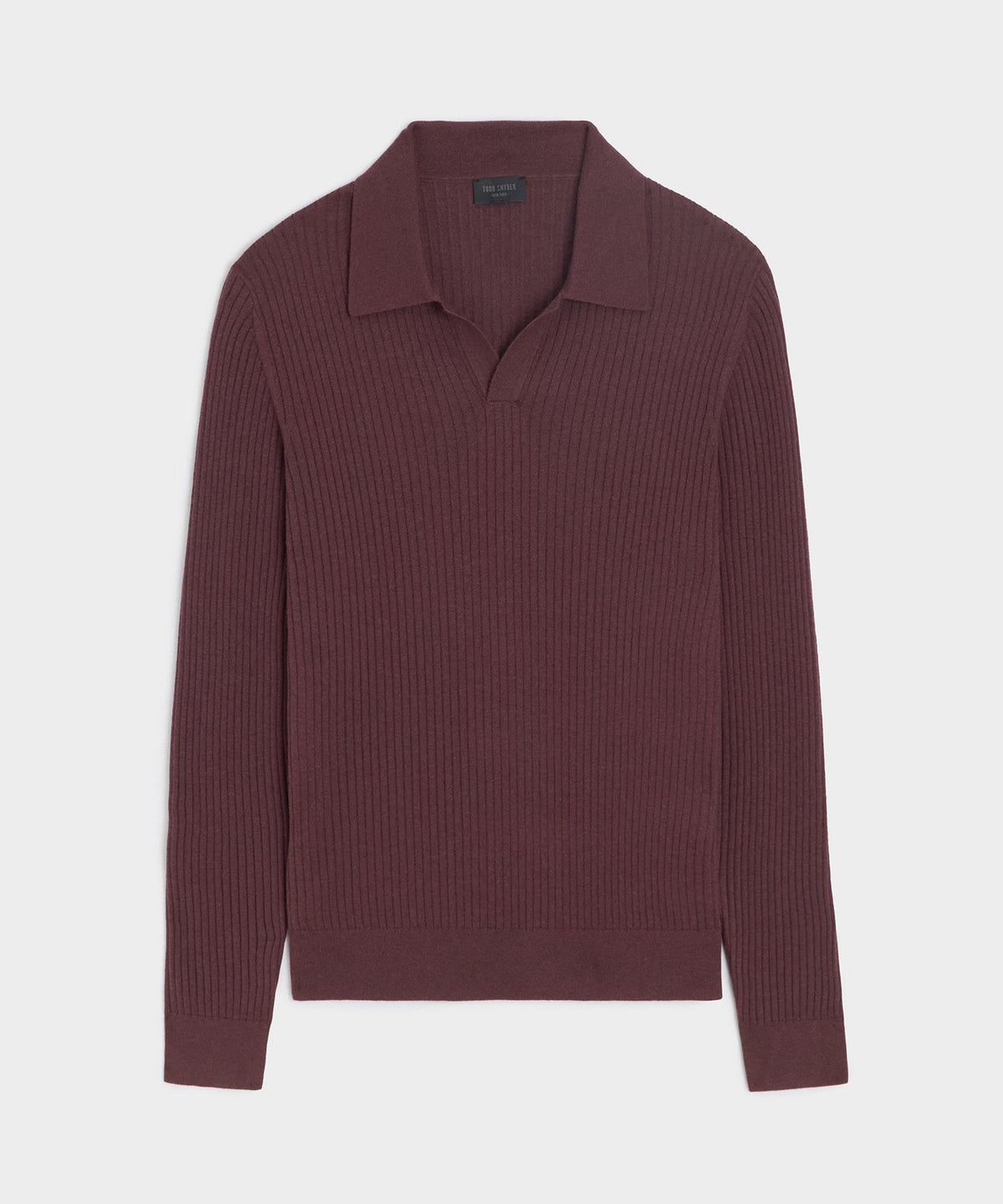 Silk-Cashmere Ribbed Montauk Sweater Polo - Raisin