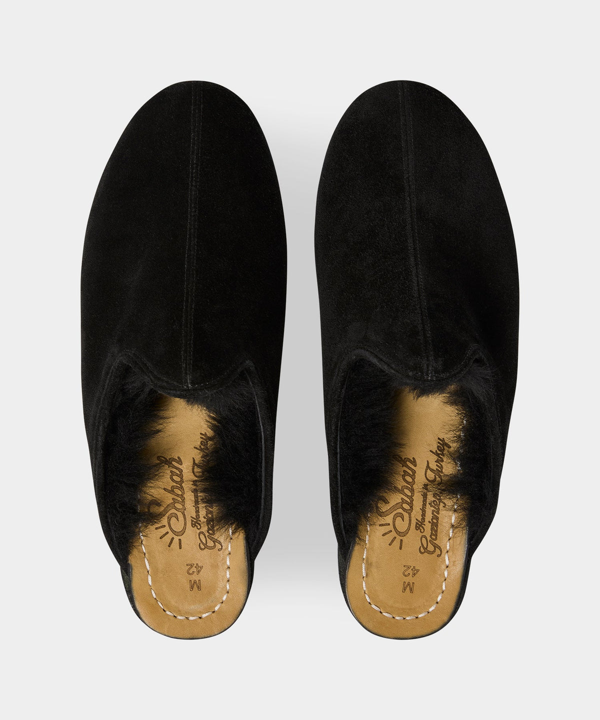 Sabah Baba Suede Shearling Slide - Black