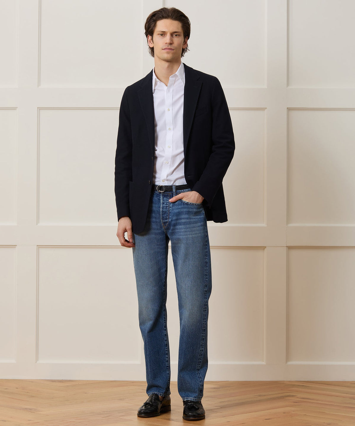 Italian Knit Sport Coat - Navy