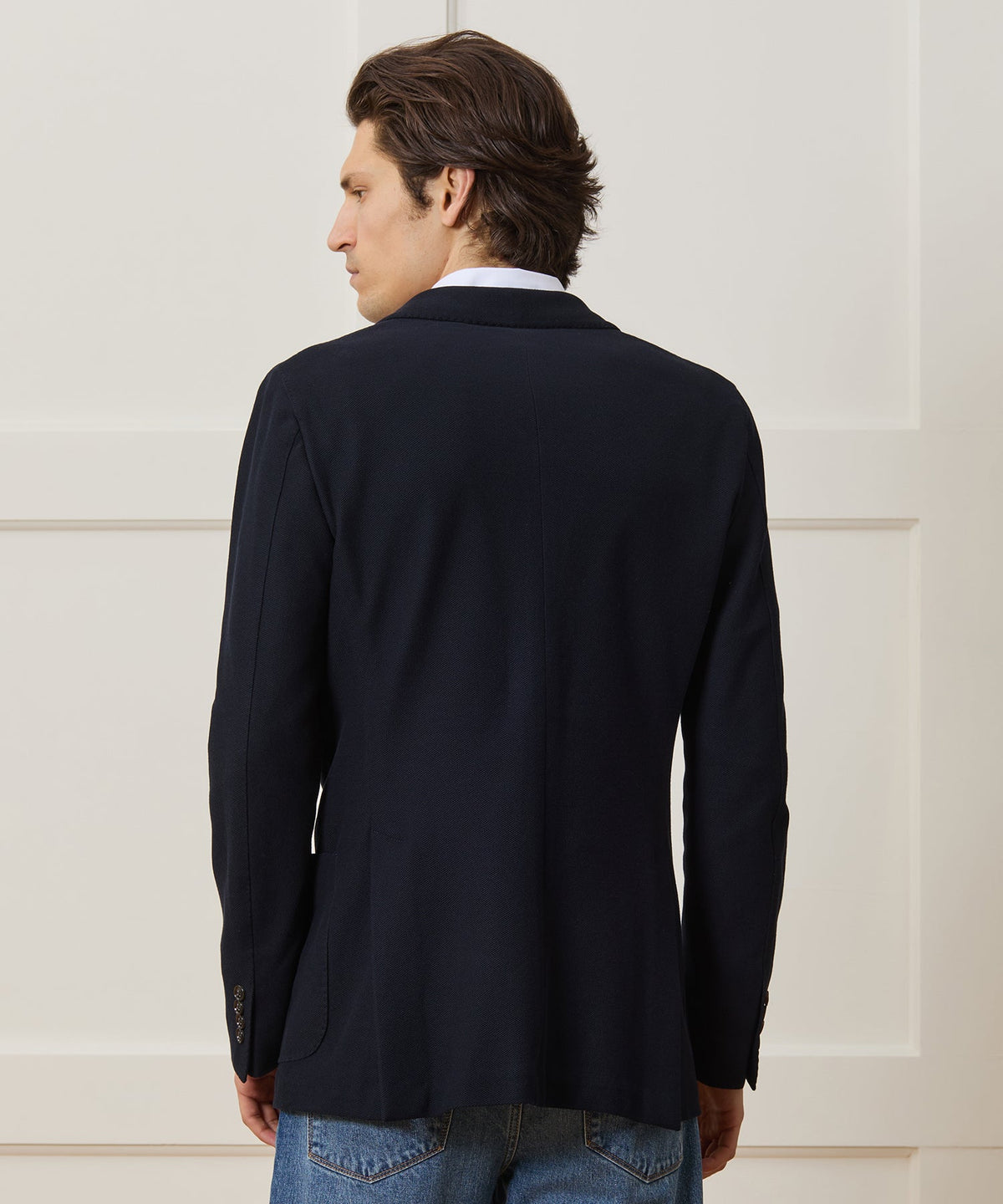 Italian Knit Sport Coat - Navy