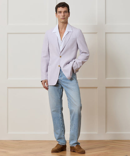 Italian Sueded Linen Sport Coat - French Lilac
