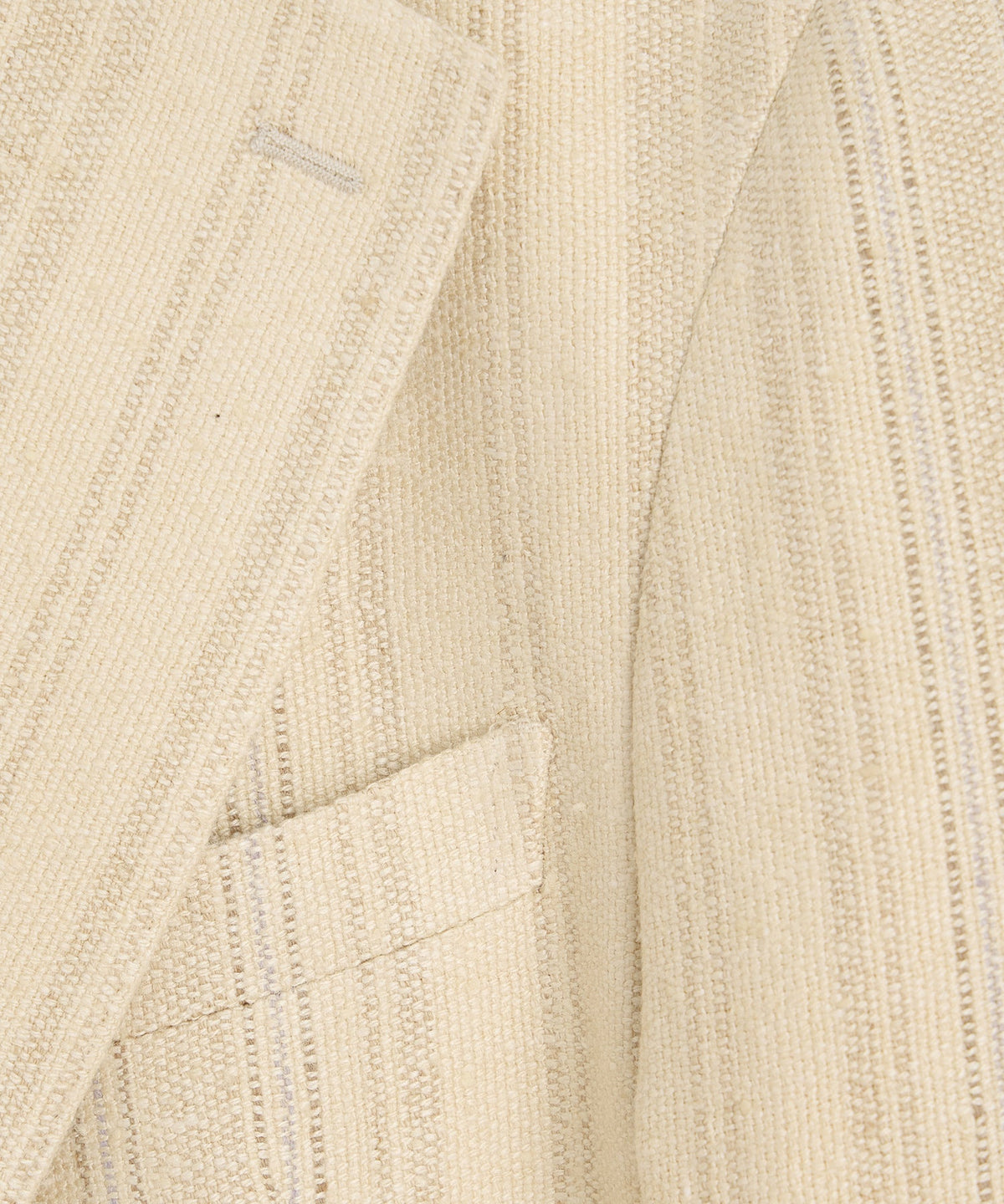 Italian Linen Silk Double Stripe Sport Coat - Beige