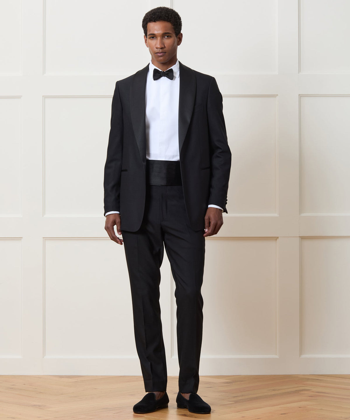 Italian Wool Shawl Tuxedo Jacket - Black
