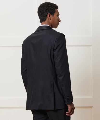 Italian Wool Shawl Tuxedo Jacket - Black