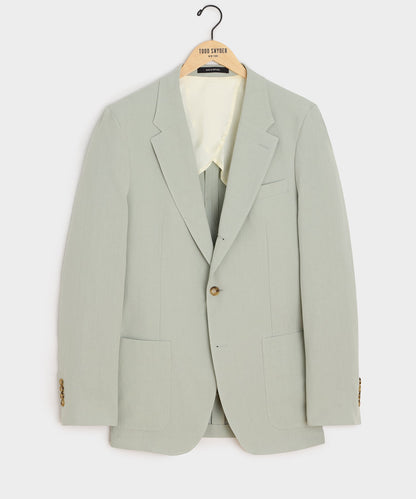 Italian Sueded Linen Madison Jacket - Silver Lake