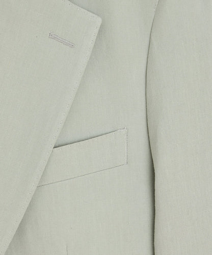 Italian Sueded Linen Madison Jacket - Silver Lake