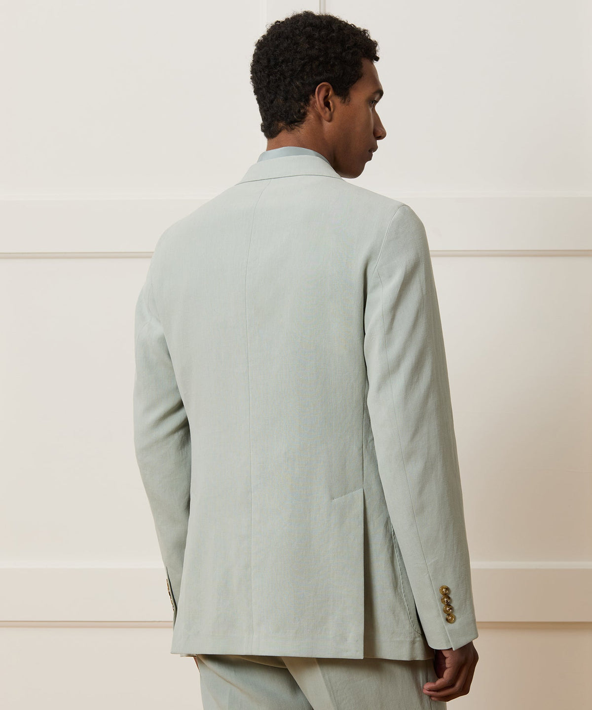 Italian Sueded Linen Madison Jacket - Silver Lake