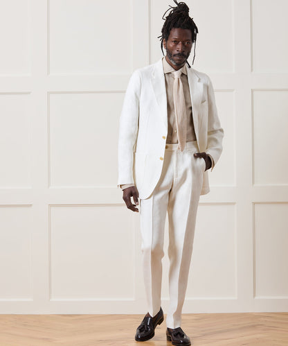 Italian Linen Madison Jacket - White