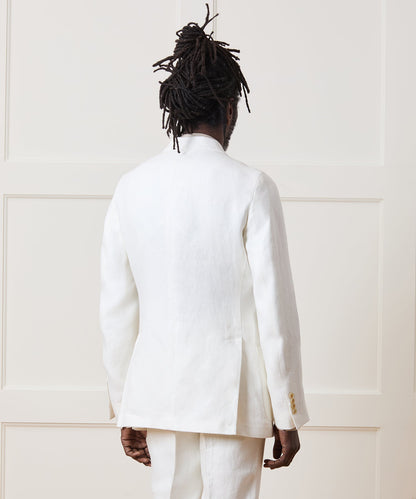 Italian Linen Madison Jacket - White