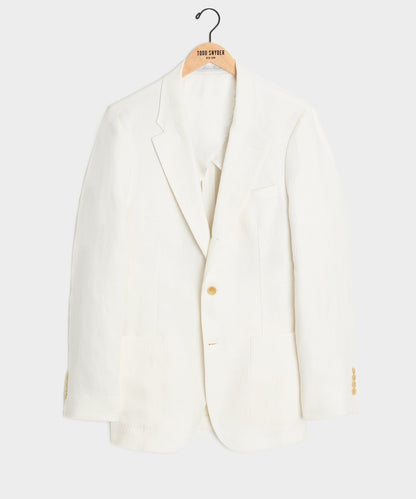 Italian Linen Madison Jacket - White