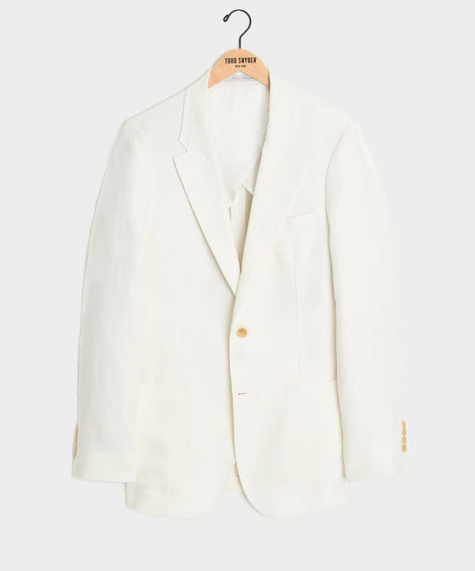 Italian Linen Madison Jacket - White