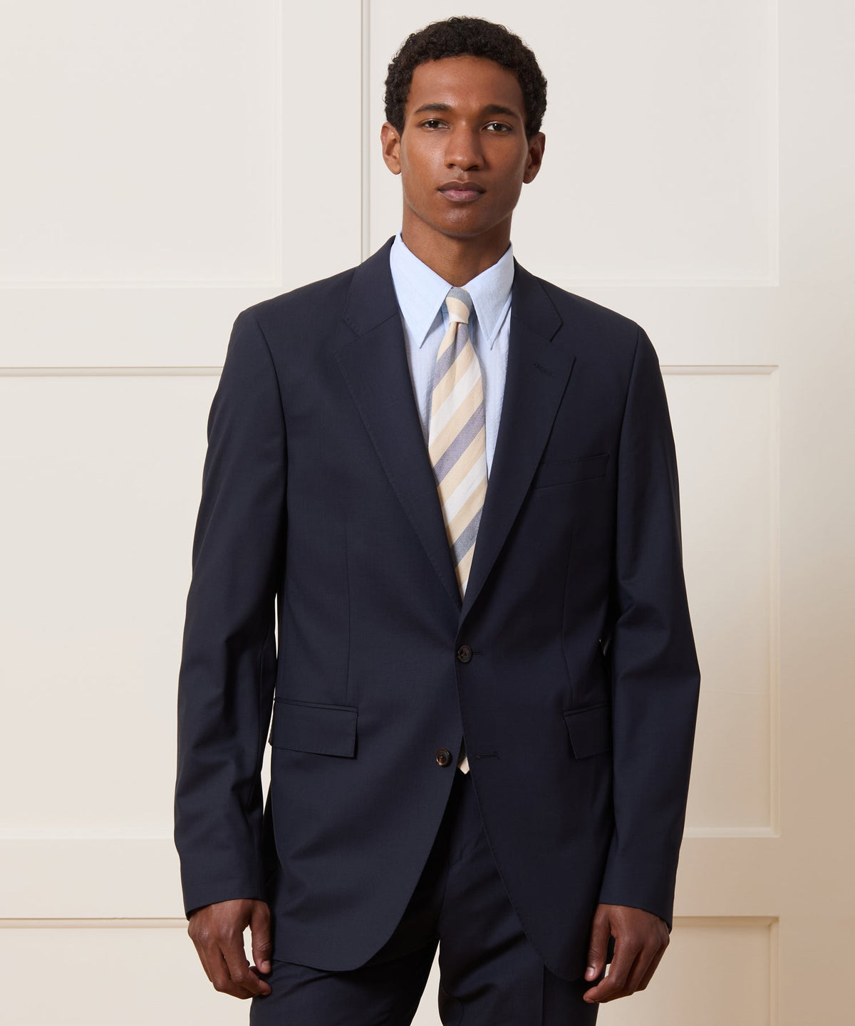Italian Tropical Wool Sutton Jacket - Navy