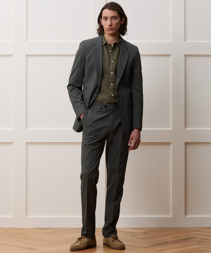 Italian Seersucker Sutton Jacket - Olive