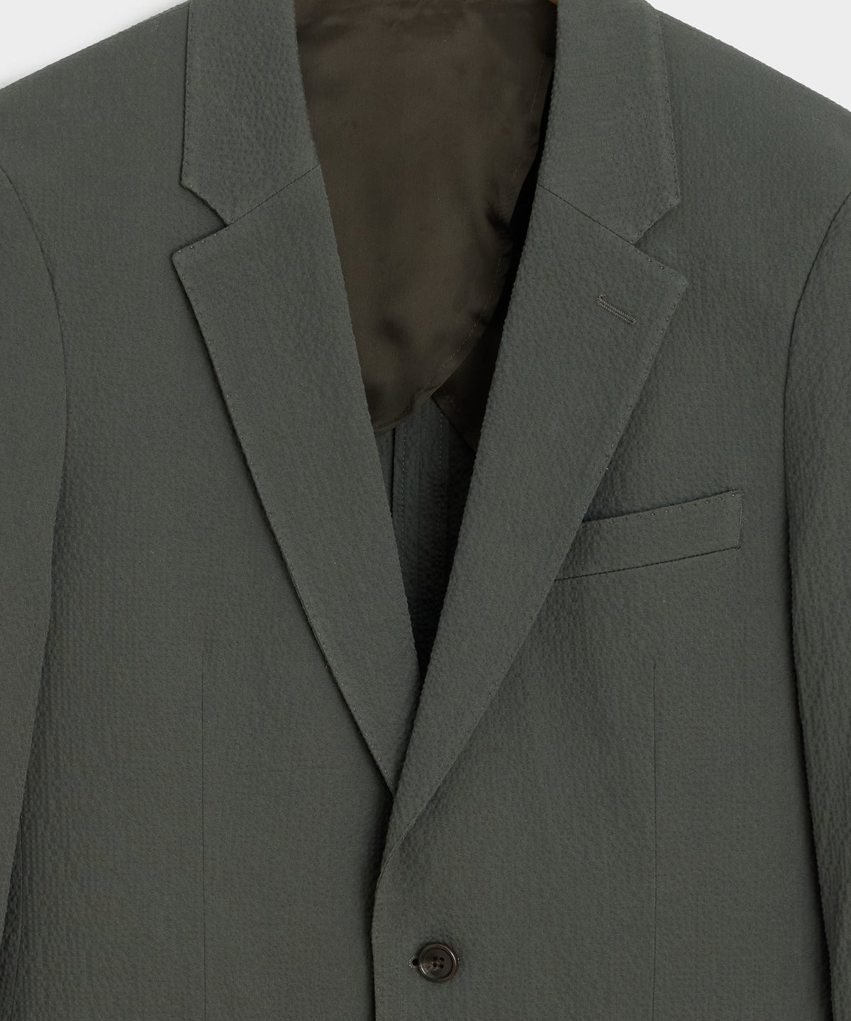 Italian Seersucker Sutton Jacket - Olive