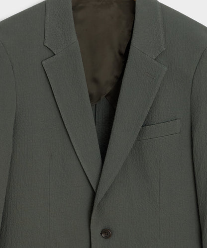 Italian Seersucker Sutton Jacket - Olive