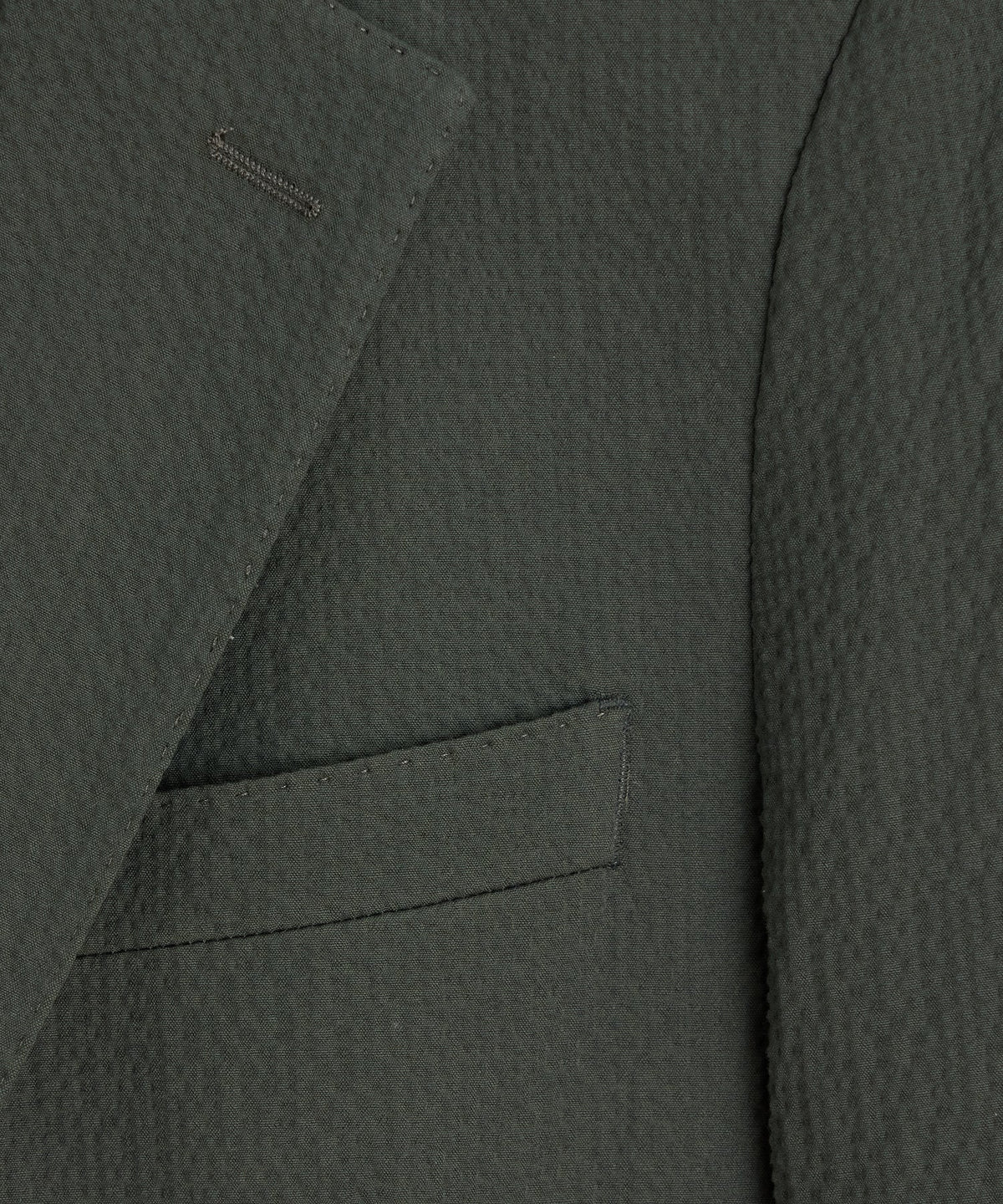 Italian Seersucker Sutton Jacket - Olive