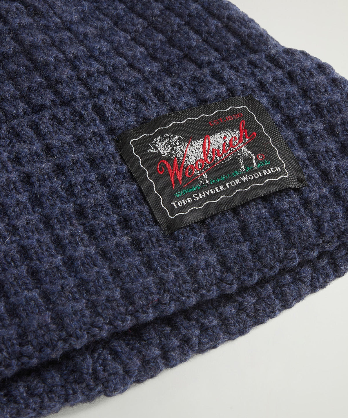 Todd Snyder x Woolrich Wool-Cashmere Waffle Beanie - Turbulence