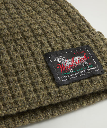 Todd Snyder x Woolrich Wool-Cashmere Waffle Beanie - Deep Depths