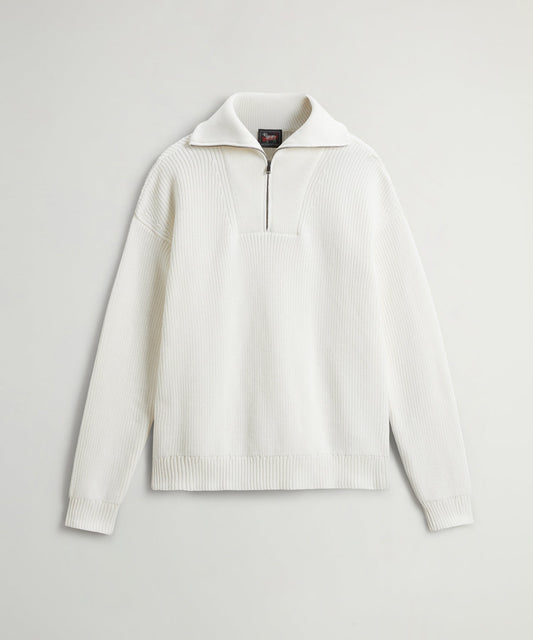 Todd Snyder x Woolrich Cotton Half-Zip Sweater - Bisque