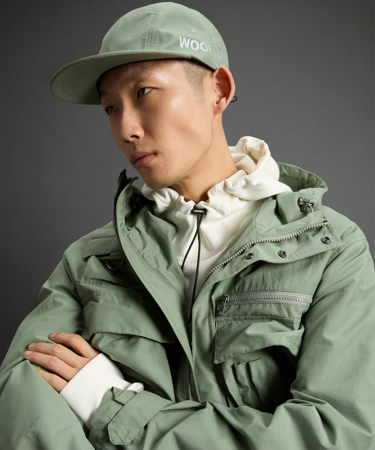 Todd Snyder x Woolrich 5-Panel Cap - Sage
