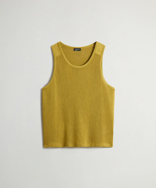 Todd Snyder x Woolrich Mesh Tank - Ecru Olive
