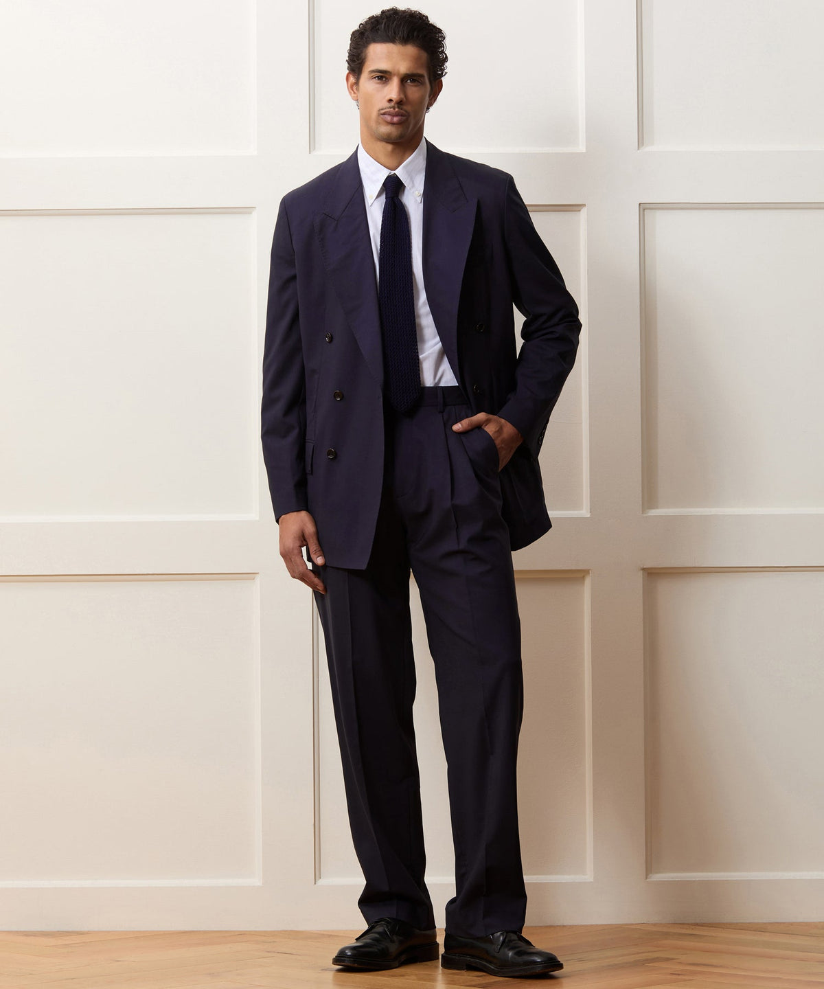 Italian Gabardine Wythe Trouser - Navy