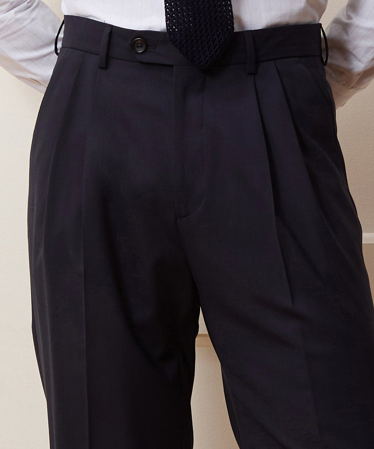 Italian Gabardine Wythe Trouser - Navy