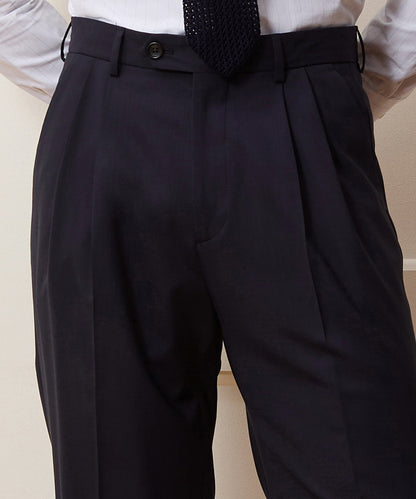 Italian Gabardine Wythe Trouser - Navy