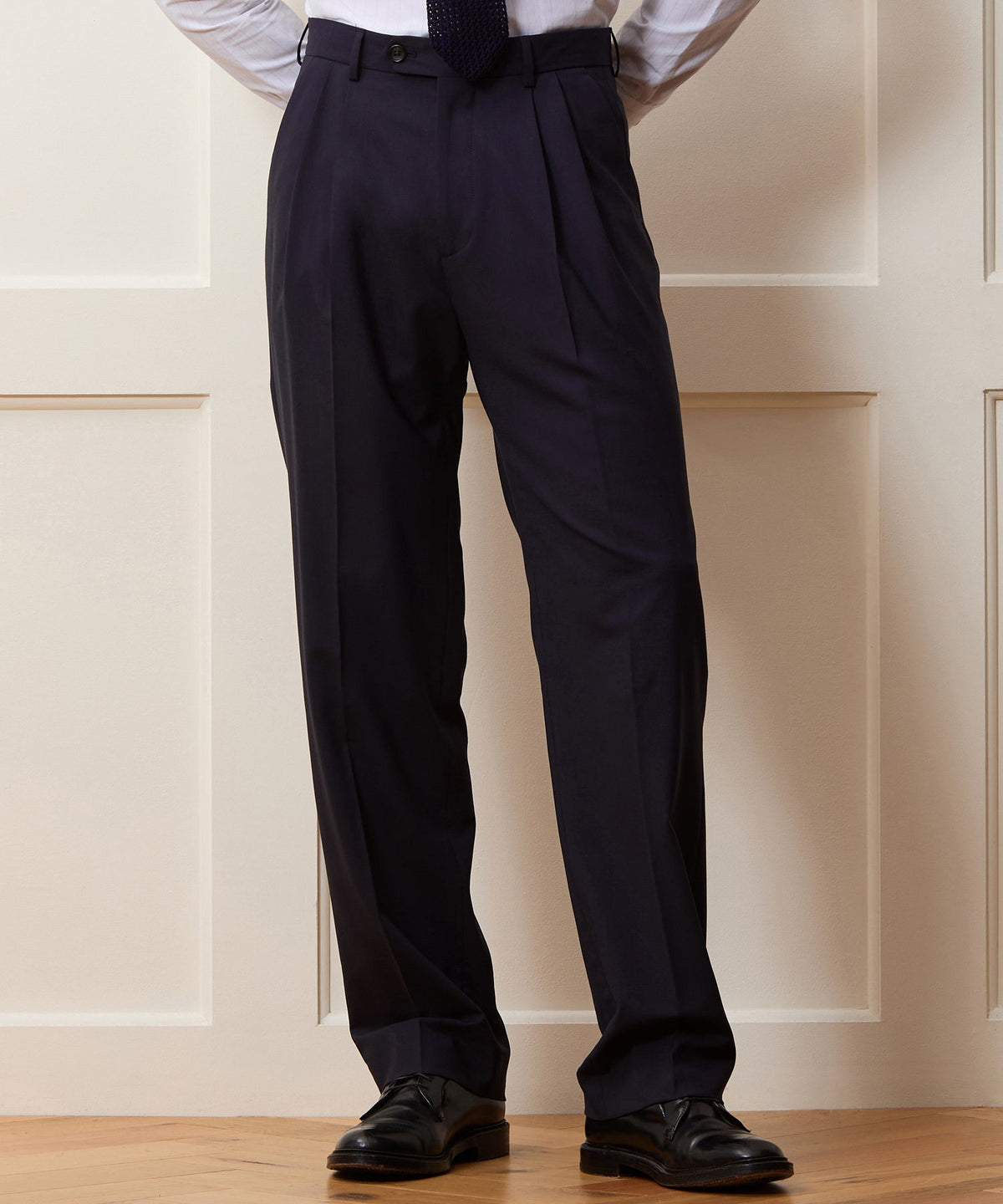 Italian Gabardine Wythe Trouser - Navy