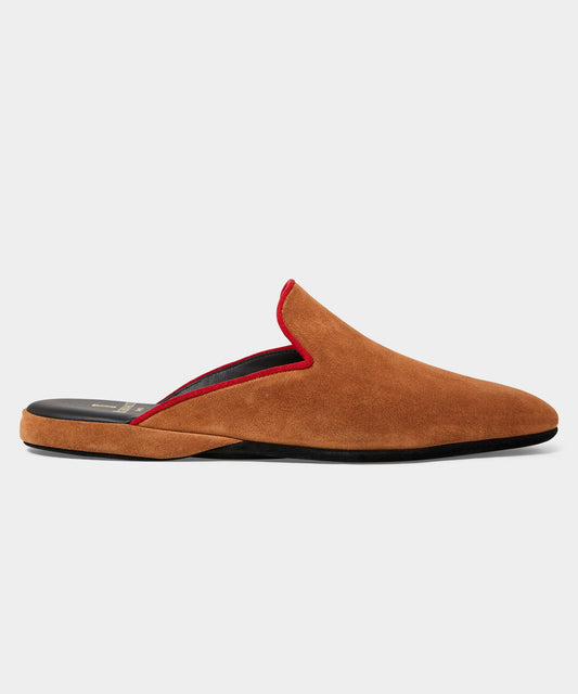 Rubinacci Suede House Slipper - Tobacco