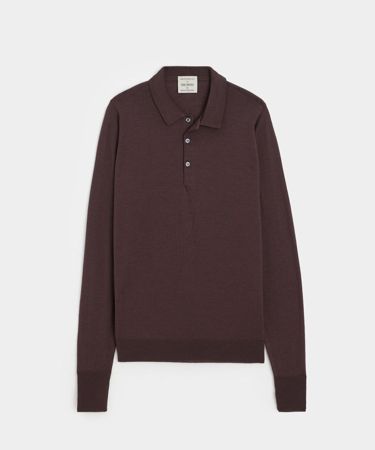 Todd Snyder x John Smedley Long Sleeve Polo - Brown