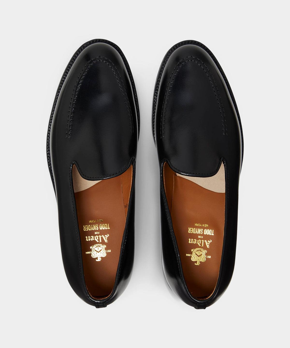 Todd Snyder X Alden Venetian Leather Loafer - Black