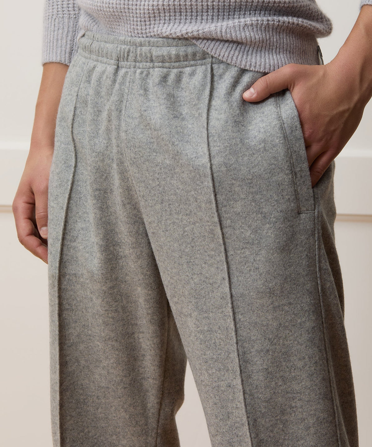 Relaxed Camel-Cashmere Lounge Pant - Grey Heather