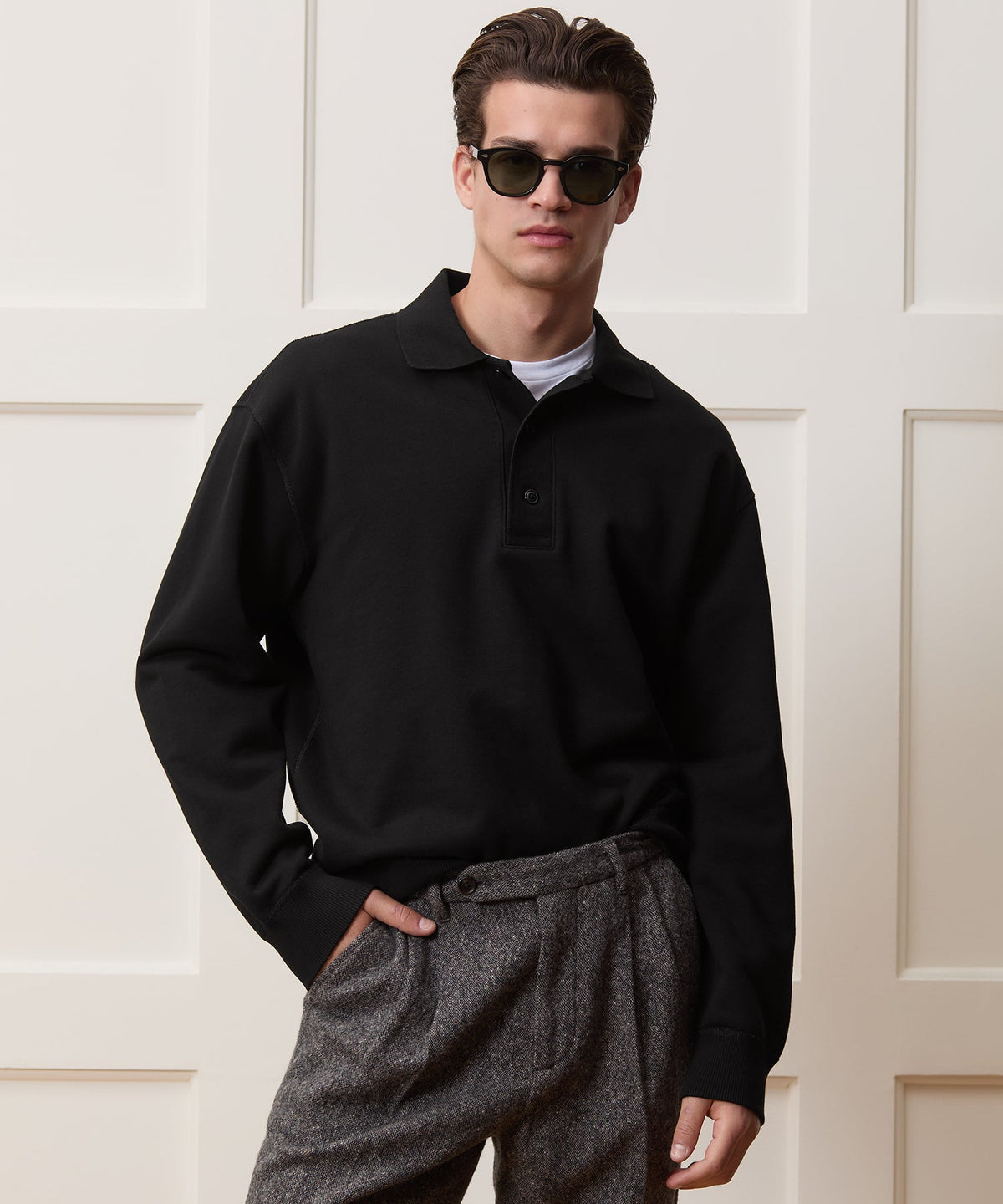 Soho Polo Sweatshirt - Black