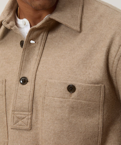 Camel-Cashmere Field Polo - Camel