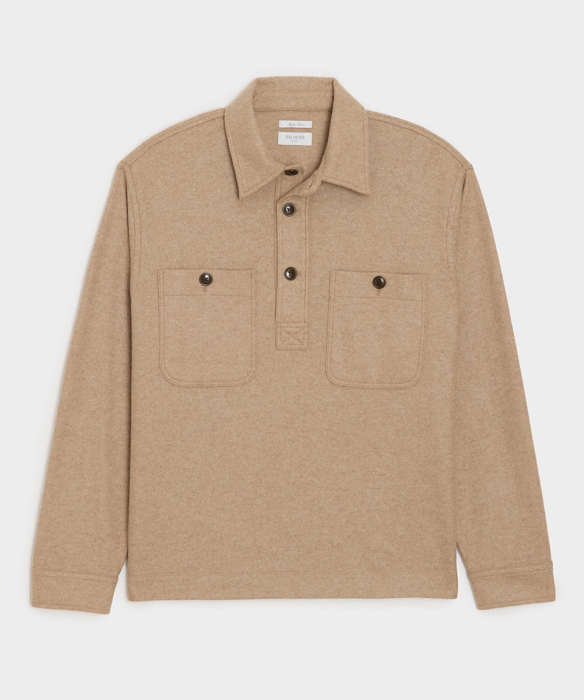 Camel-Cashmere Field Polo - Camel