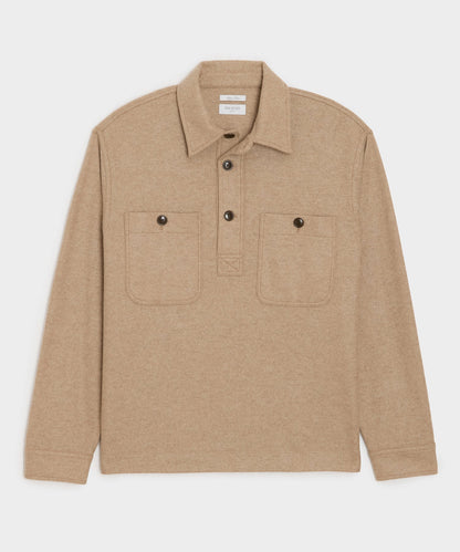 Camel-Cashmere Field Polo - Camel