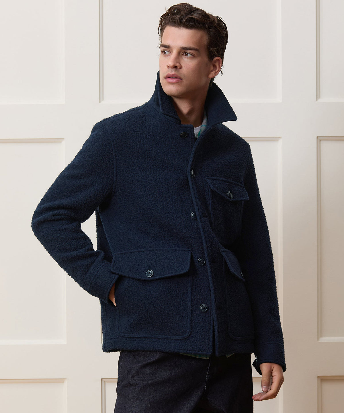 Italian Casentino Upland Coat - Navy