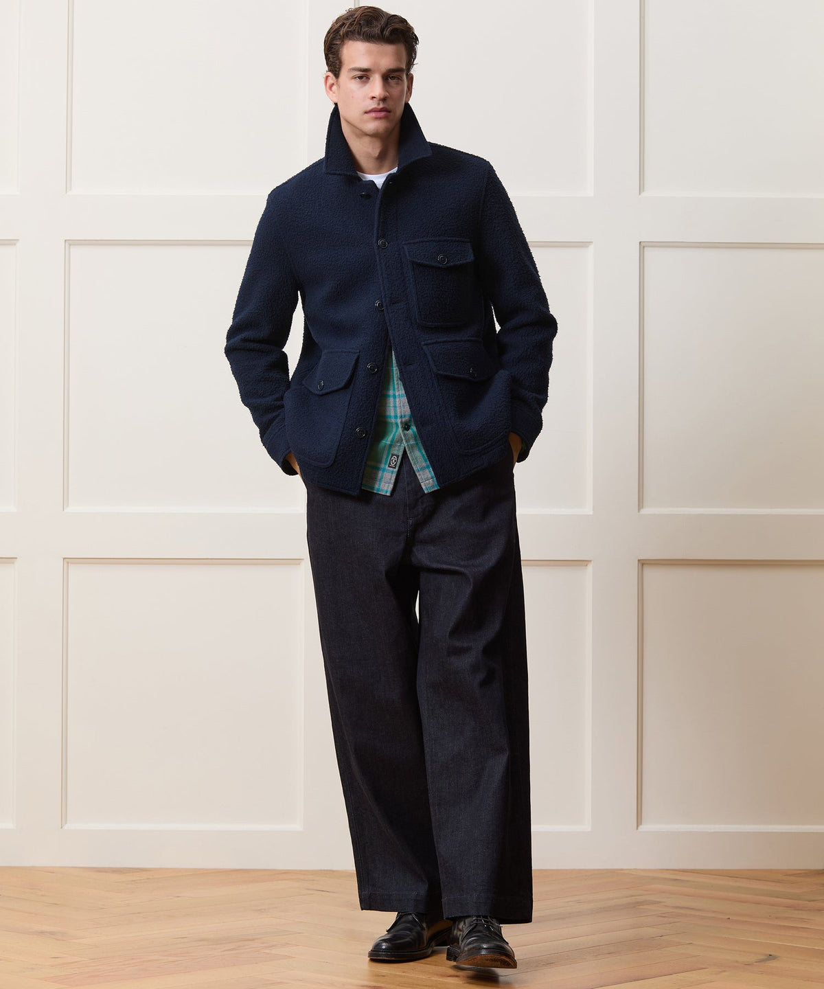 Italian Casentino Upland Coat - Navy