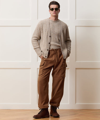 Italian Moleskin Cargo Pant - Chestnut