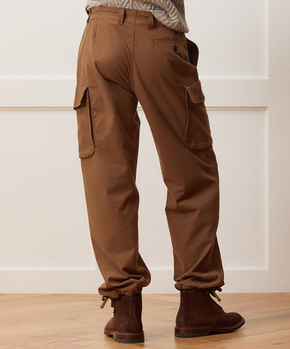 Italian Moleskin Cargo Pant - Chestnut