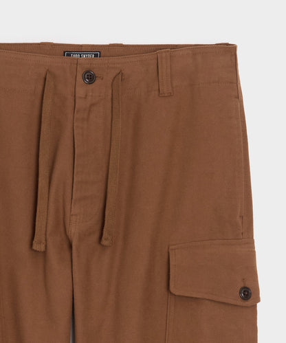 Italian Moleskin Cargo Pant - Chestnut
