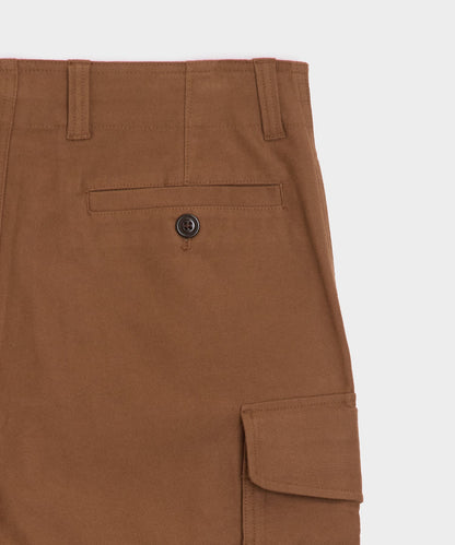Italian Moleskin Cargo Pant - Chestnut