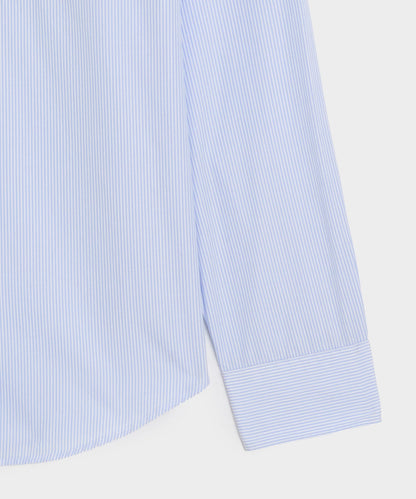 Easy Cut Poplin Sport Shirt - Light Blue